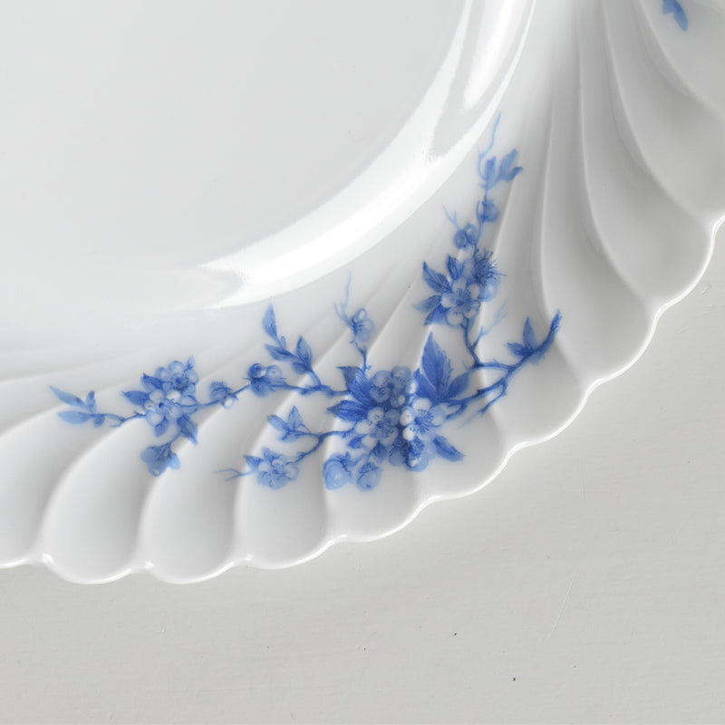 Vintage deep plate, Limoges Haviland Cerisier Bleu (Cherry Blossom Blue) A