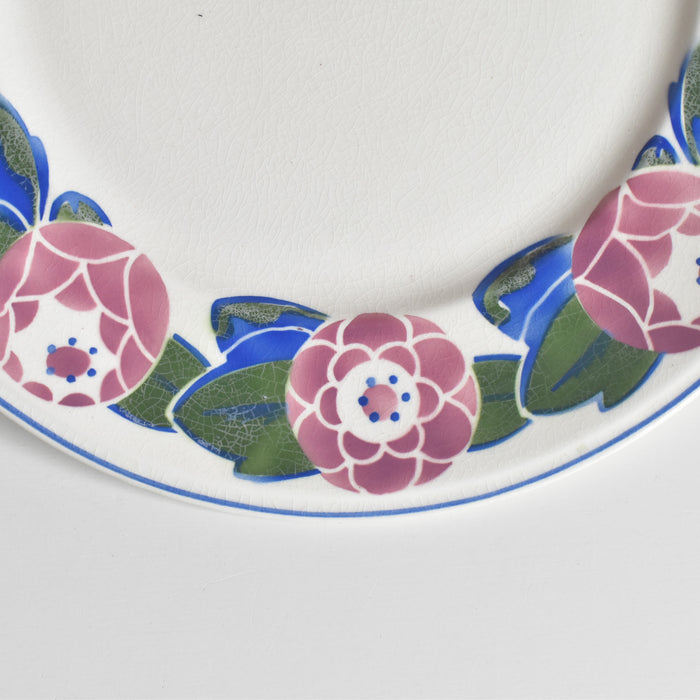 ヴィンテージケーキプレート HBCMクレイモントロー Roses 1925 (ローズ）