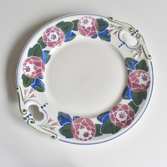 ヴィンテージケーキプレート HBCMクレイモントロー Roses 1925 (ローズ）