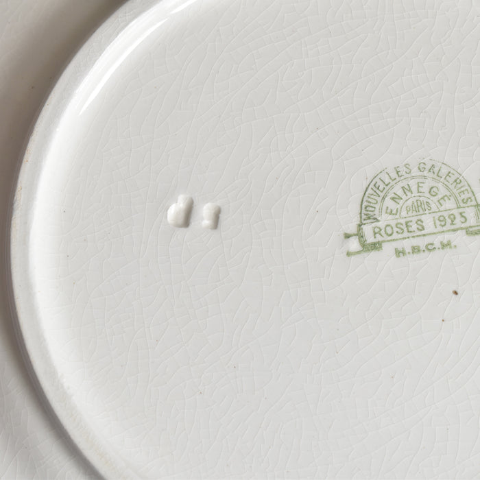 ヴィンテージケーキプレート HBCMクレイモントロー Roses 1925 (ローズ）