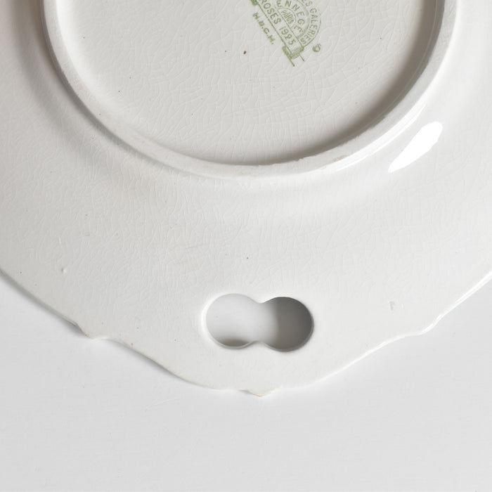 ヴィンテージケーキプレート HBCMクレイモントロー Roses 1925 (ローズ）