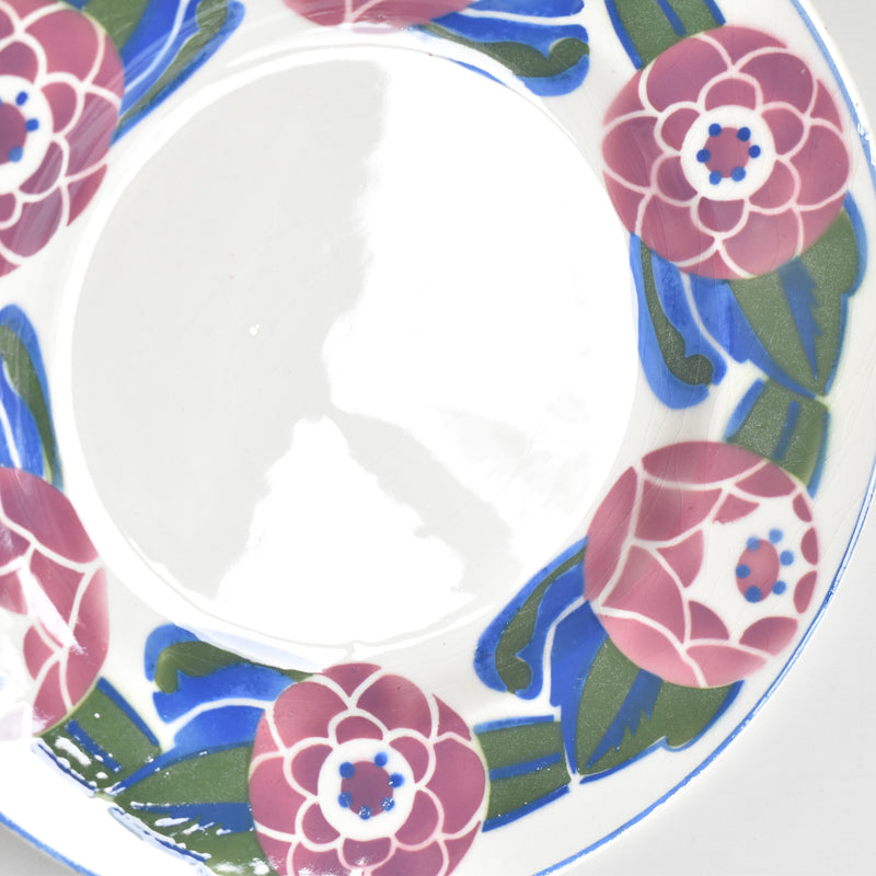 Vintage Dessert Plate HBCM Creil-Montereau Roses 1925 (Rose) B