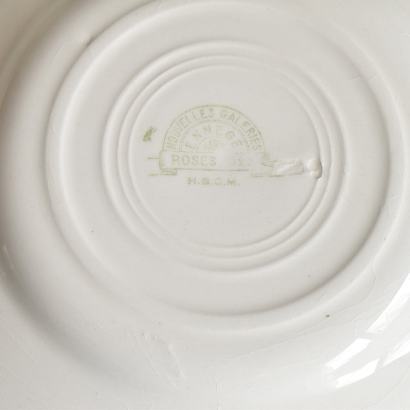 ヴィンテージデザートプレート HBCMクレイモントロー Roses 1925 (ローズ）D