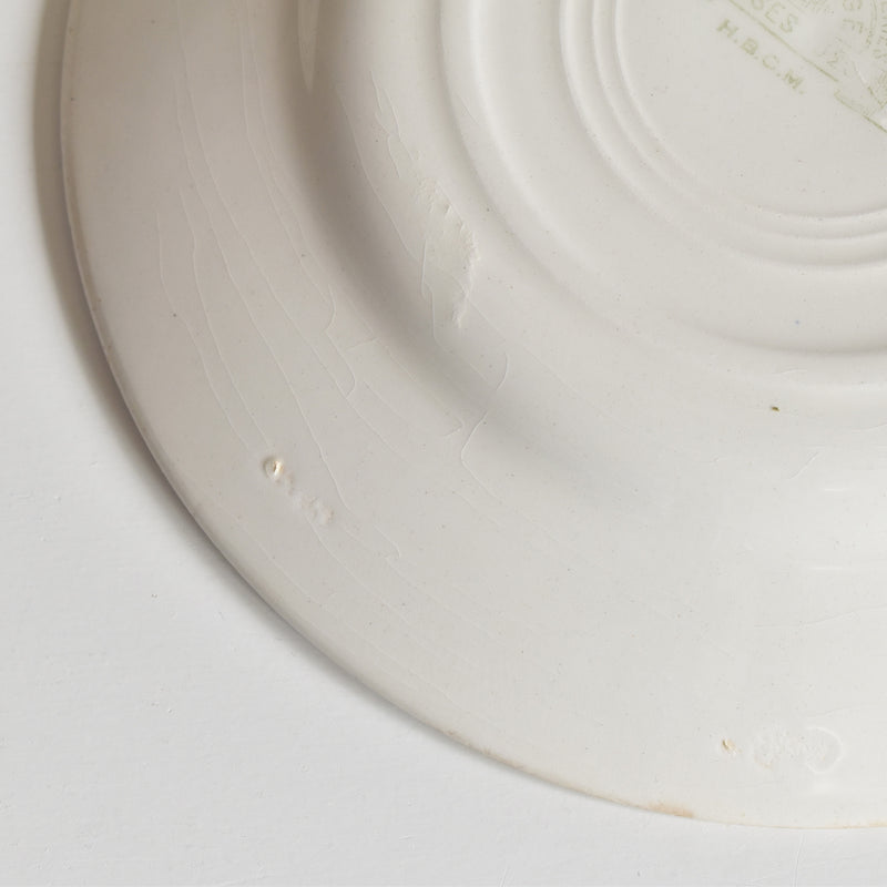 ヴィンテージデザートプレート HBCMクレイモントロー Roses 1925 (ローズ）D