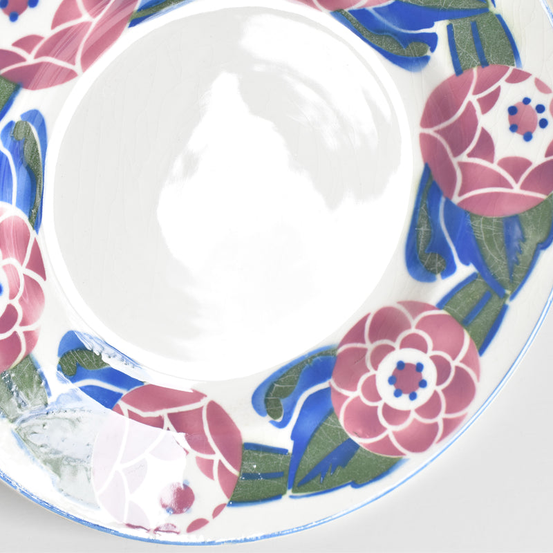 ヴィンテージデザートプレート HBCMクレイモントロー Roses 1925 (ローズ）E