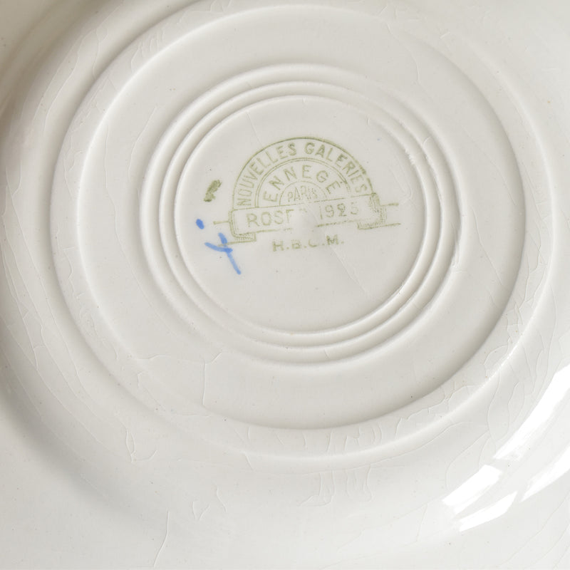 ヴィンテージデザートプレート HBCMクレイモントロー Roses 1925 (ローズ）E