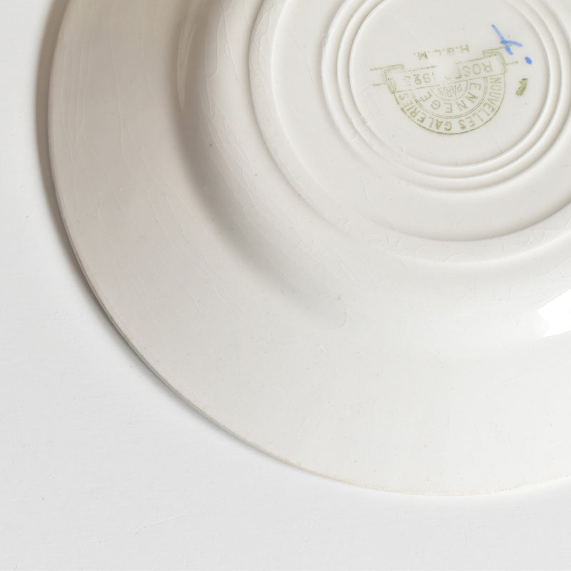 ヴィンテージデザートプレート HBCMクレイモントロー Roses 1925 (ローズ）E