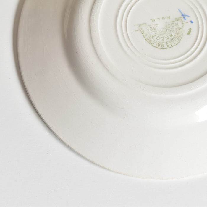 ヴィンテージデザートプレート HBCMクレイモントロー Roses 1925 (ローズ）E