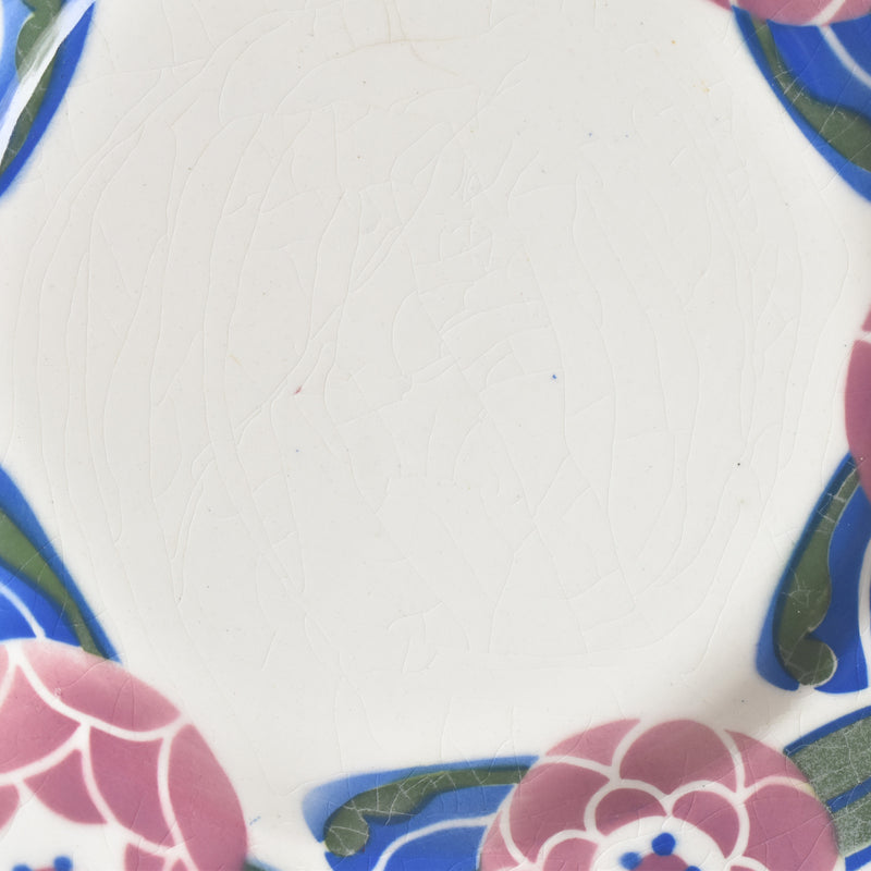 Vintage Dessert Plate HBCM Creil-Montereau Roses 1925 G