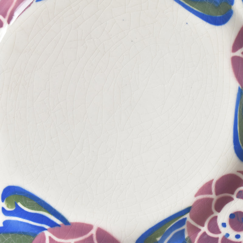 Vintage Dessert Plate HBCM Creil-Montereau Roses 1925