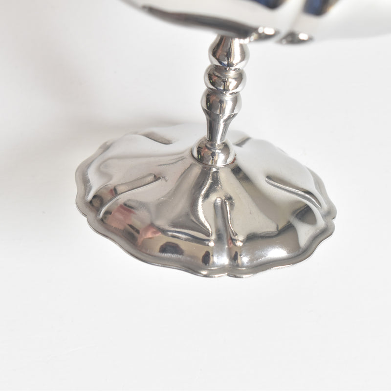 ヴィンテージ ステンレス アイスクリームクープ 花リム （Lサイズ）