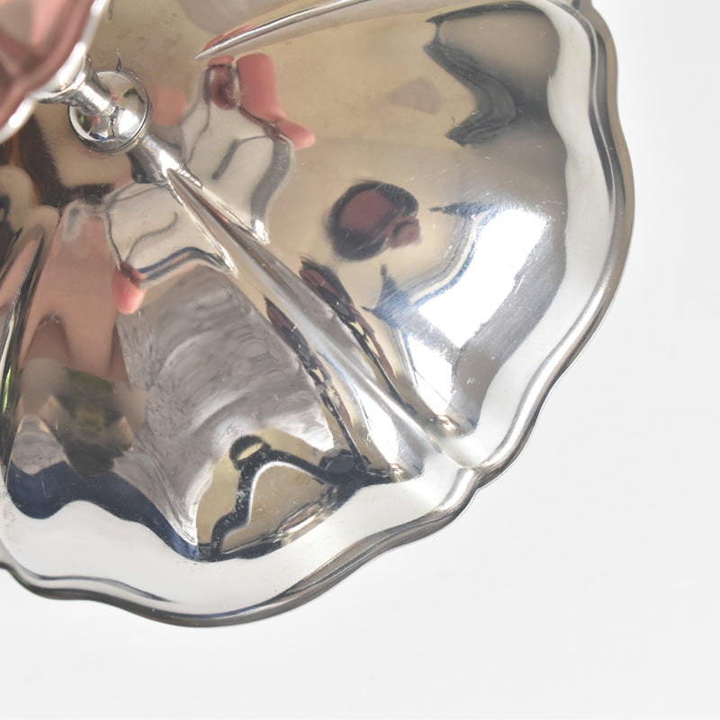 ヴィンテージ ステンレス アイスクリームクープ 花リム （Lサイズ）