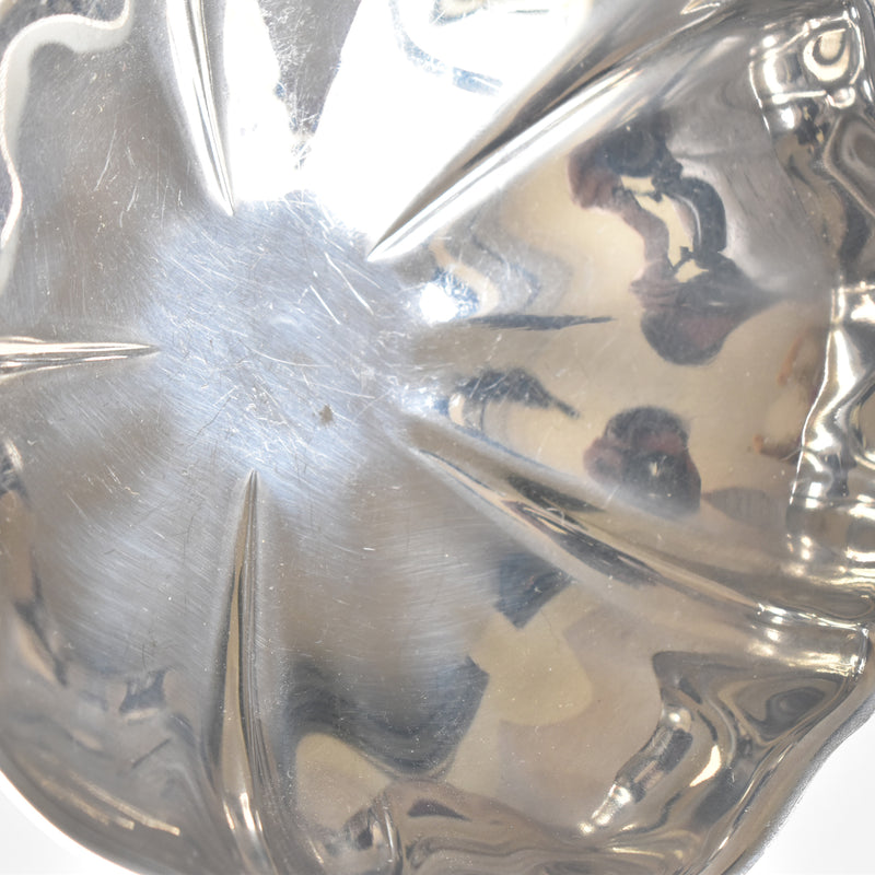 ヴィンテージ ステンレス アイスクリームクープ 花リム （Lサイズ）