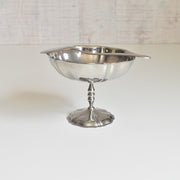 ヴィンテージ ステンレス アイスクリームクープ 花リム スプーン付き（Lサイズ）