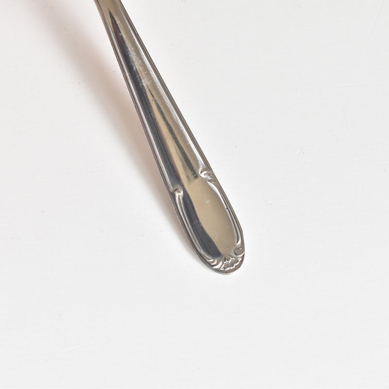 ヴィンテージ ステンレス アイスクリームクープ 花リム スプーン付き（Lサイズ）