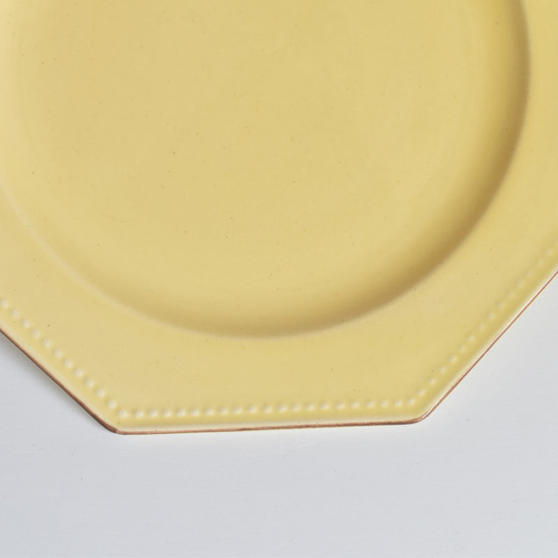 Vintage Dessert Plate Le Poët-Laval Octagonal Yellow B