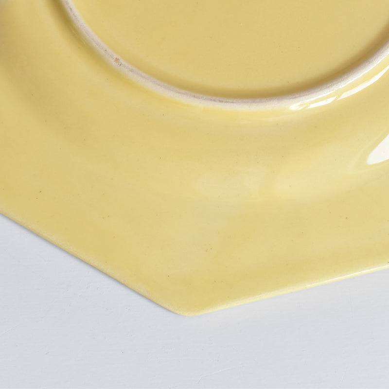 Vintage Dessert Plate Le Poët-Laval Octagonal Yellow B