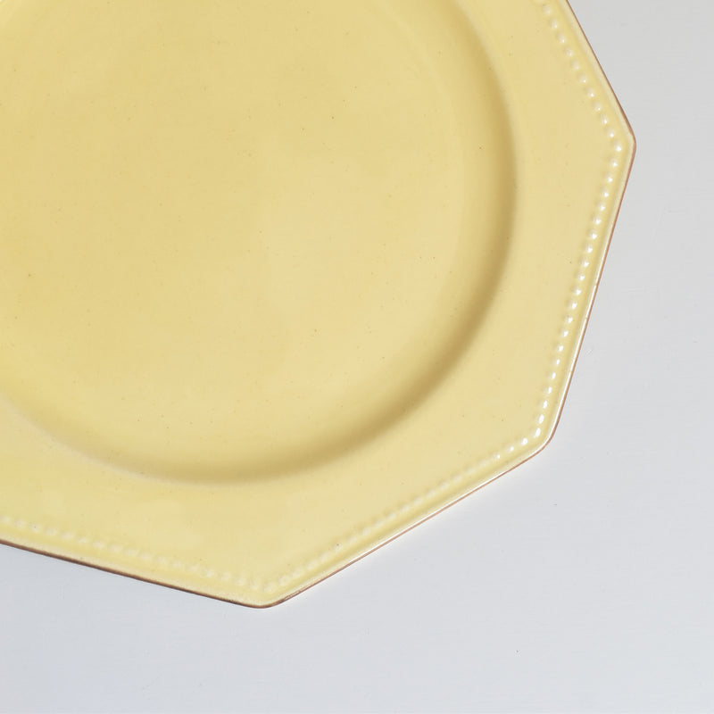Vintage Dessert Plate Le Poët-Laval Octagonal Yellow B