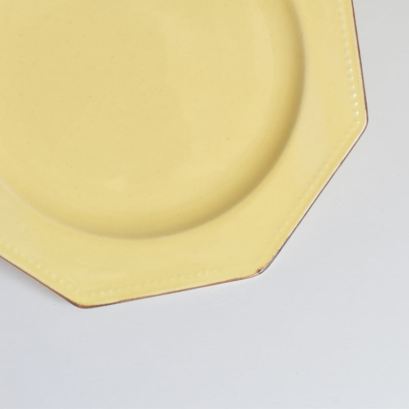 Vintage Dessert Plate Le Poët-Laval Octagonal Yellow B