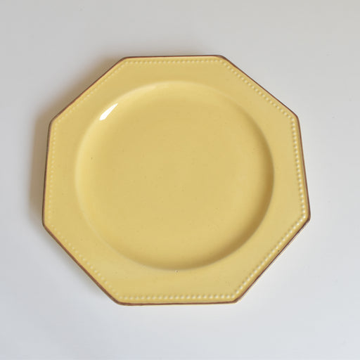 ヴィンテージデザートプレート ル・ポエ-ラヴァル オクトゴナル イェロー D