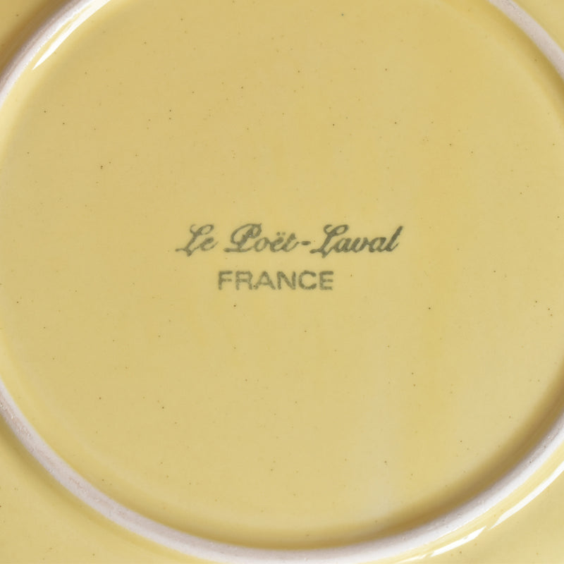 Vintage Dessert Plate, Le Poët-Laval, Octagonal, Yellow D