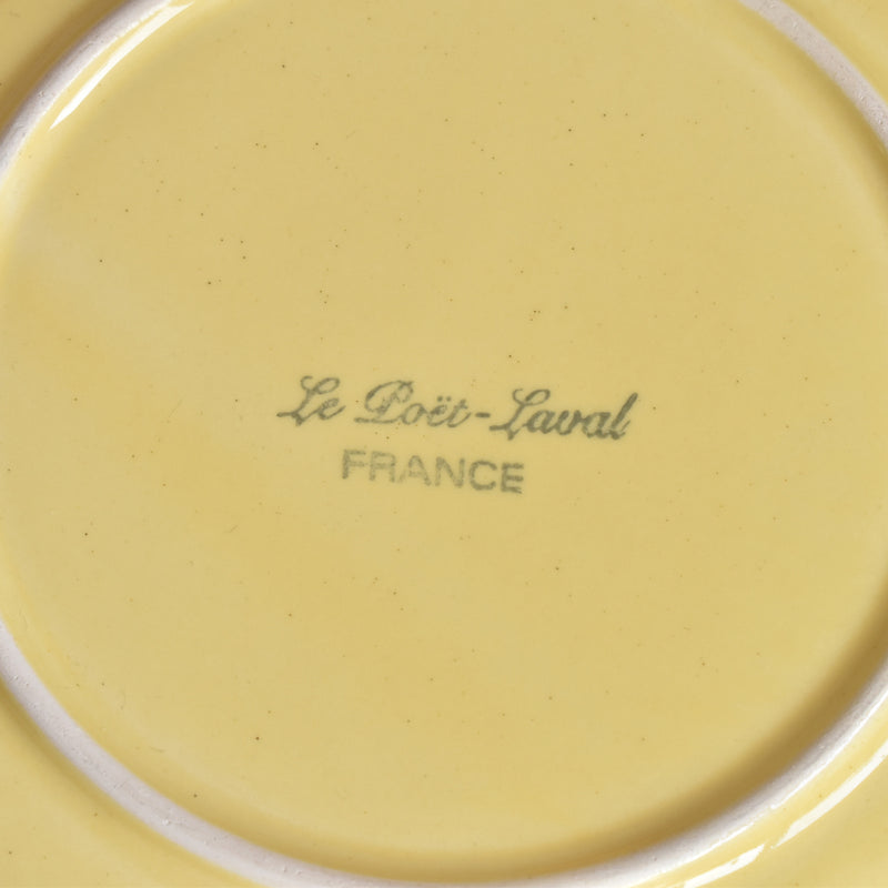 ヴィンテージデザートプレート ル・ポエ-ラヴァル オクトゴナル イェロー E