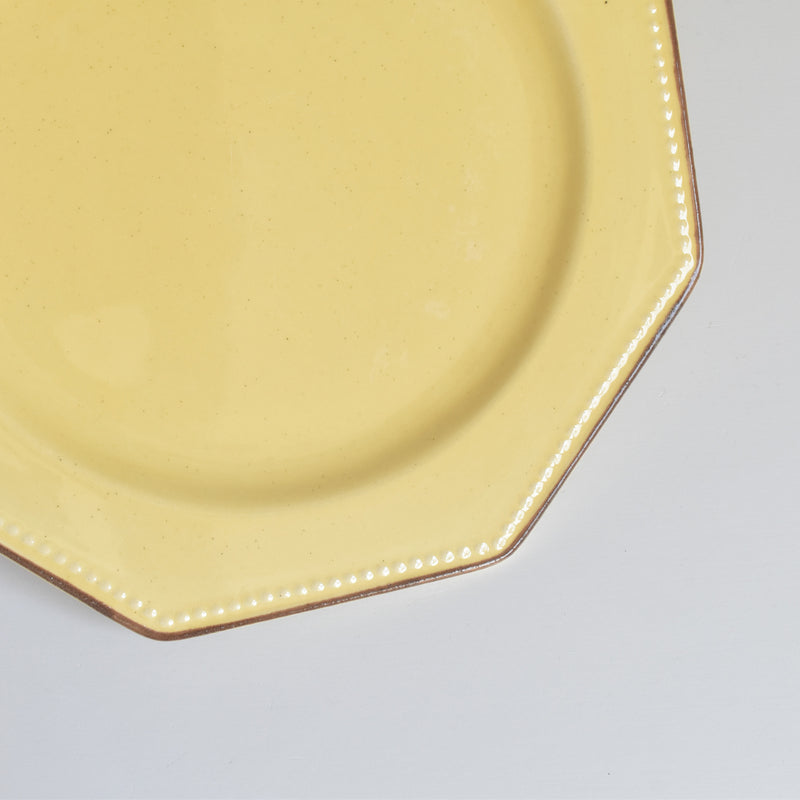 ヴィンテージデザートプレート ル・ポエ-ラヴァル オクトゴナル イェロー E