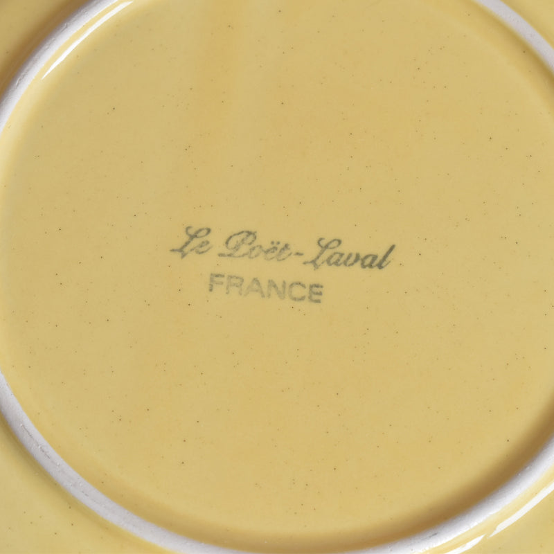 Vintage Dessert Plate, Le Poët-Laval, Octagonal, Yellow F