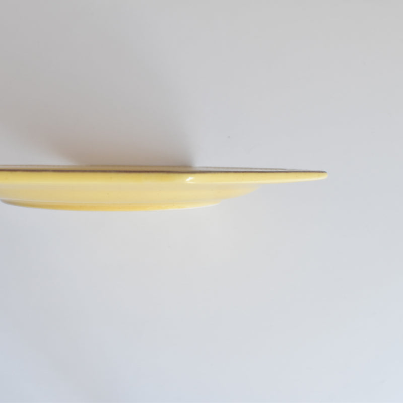 Vintage Dessert Plate, Le Poët-Laval, Octagonal, Yellow F