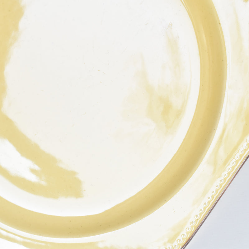 Vintage Dessert Plate, Le Poët-Laval, Octagonal, Yellow F