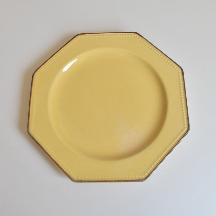 ヴィンテージデザートプレート ル・ポエ-ラヴァル オクトゴナル イェロー G