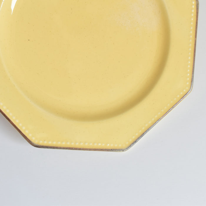ヴィンテージデザートプレート ル・ポエ-ラヴァル オクトゴナル イェロー G