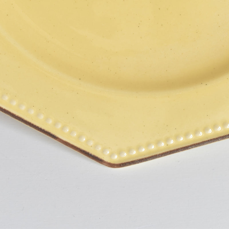 ヴィンテージデザートプレート ル・ポエ-ラヴァル オクトゴナル イェロー I