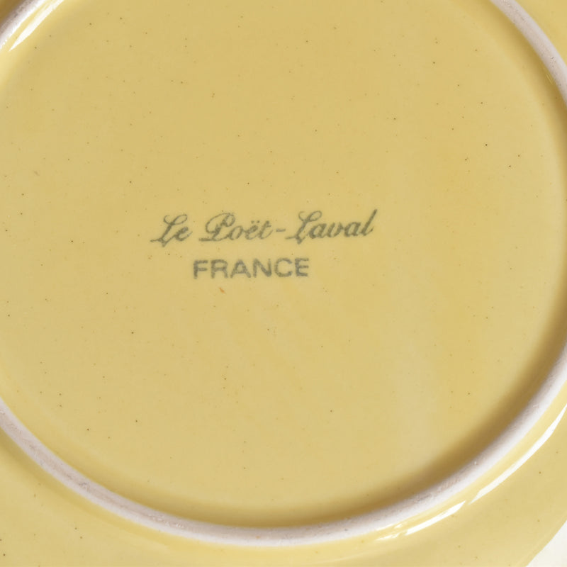 ヴィンテージデザートプレート ル・ポエ-ラヴァル オクトゴナル イェロー I