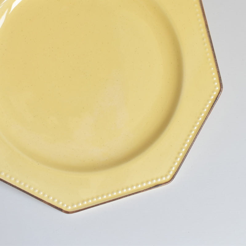 ヴィンテージデザートプレート ル・ポエ-ラヴァル オクトゴナル イェロー I