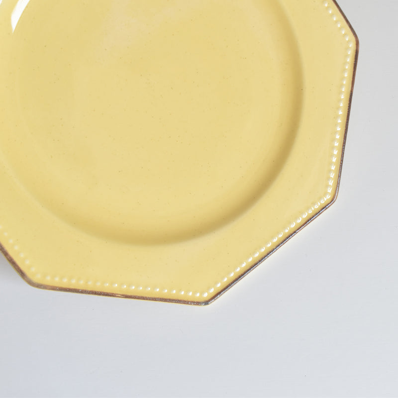 ヴィンテージデザートプレート ル・ポエ-ラヴァル オクトゴナル イェロー I