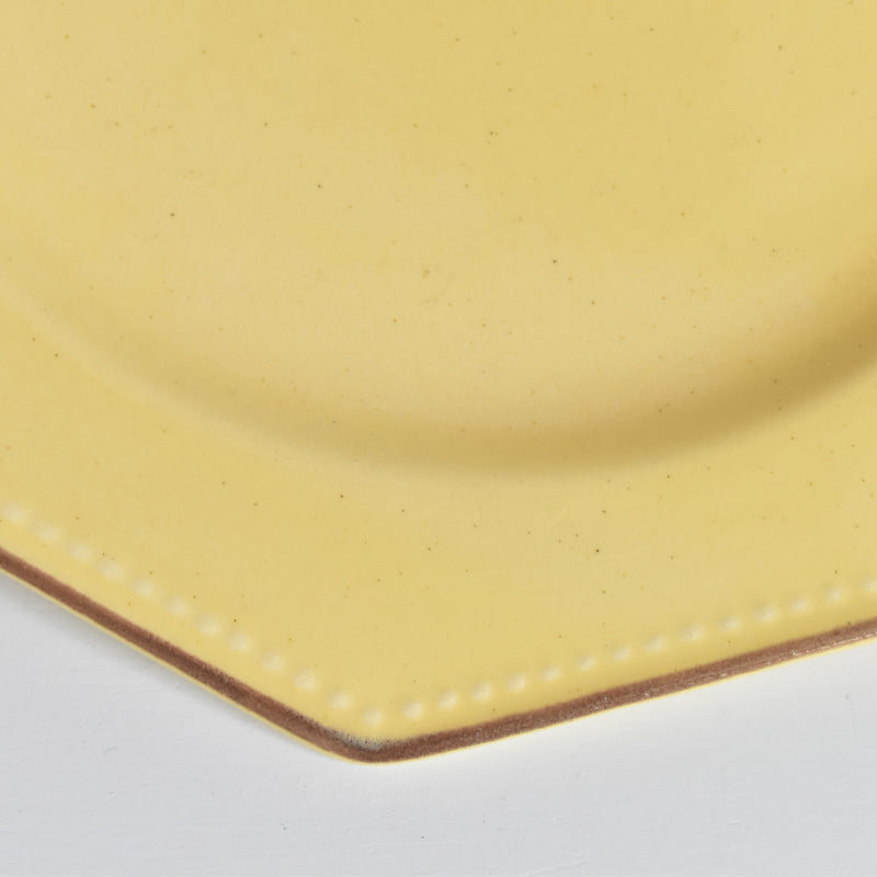 ヴィンテージデザートプレート ル・ポエ-ラヴァル オクトゴナル イェロー J