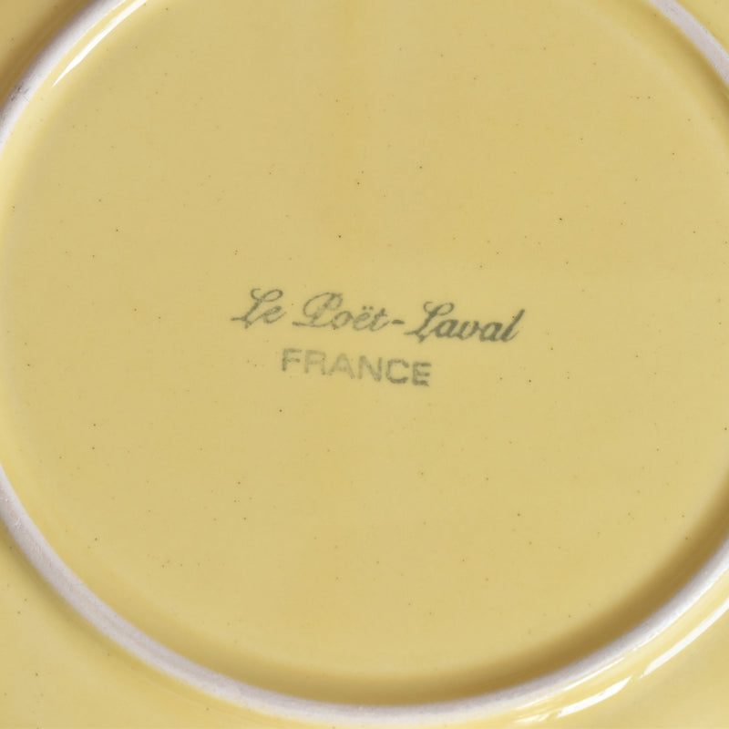 ヴィンテージデザートプレート ル・ポエ-ラヴァル オクトゴナル イェロー J