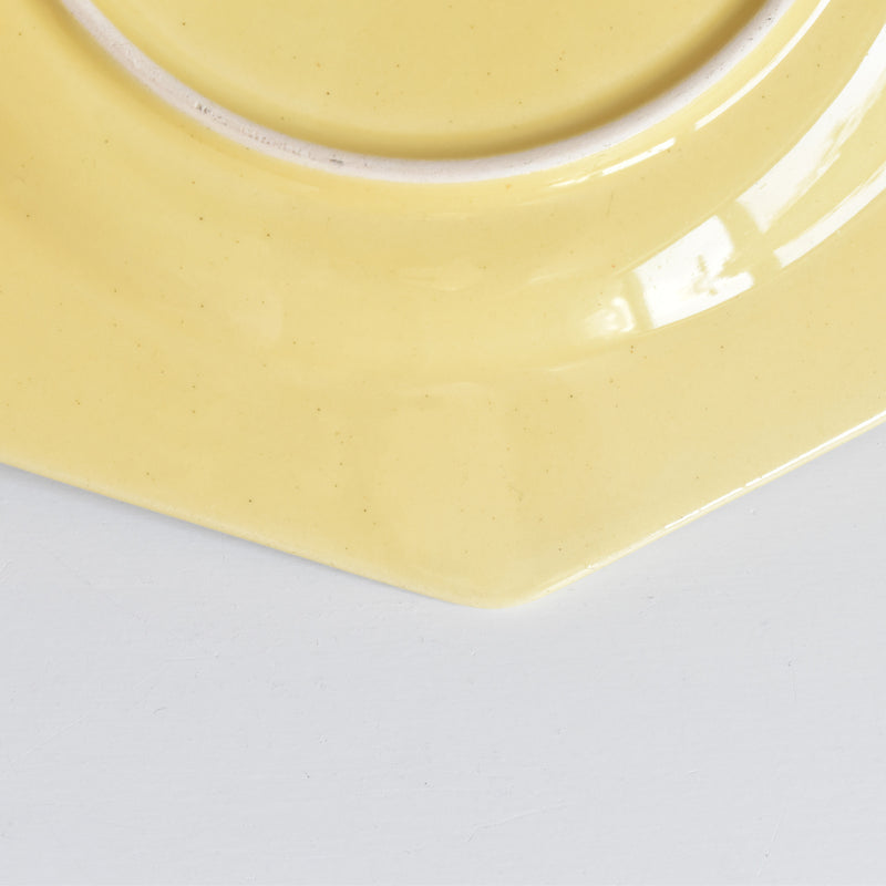 ヴィンテージデザートプレート ル・ポエ-ラヴァル オクトゴナル イェロー J