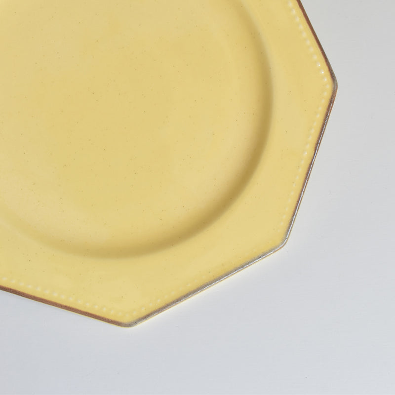 ヴィンテージデザートプレート ル・ポエ-ラヴァル オクトゴナル イェロー J