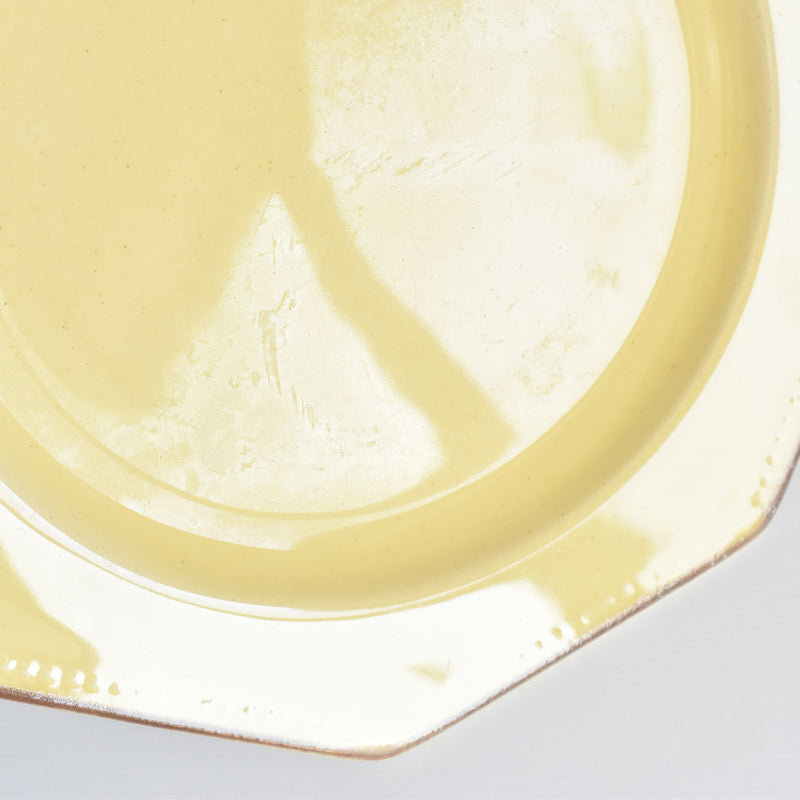 Vintage Dessert Plate - Le Pô Laver Octagonal Yellow K