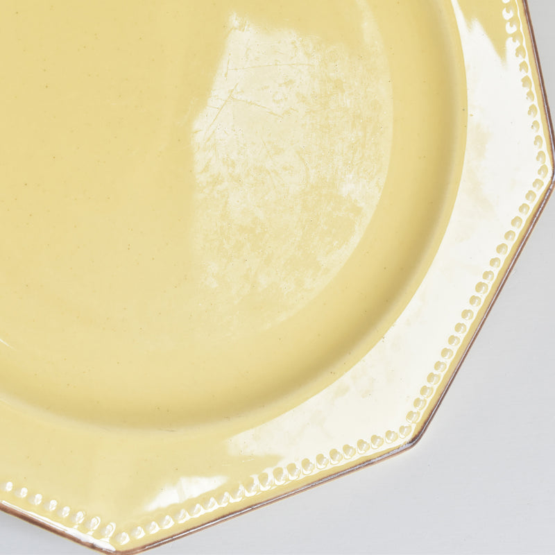 Vintage Dessert Plate - Le Pô Laver Octagonal Yellow K