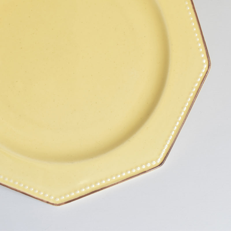 Vintage Dessert Plate - Le Pô Laver Octagonal Yellow K