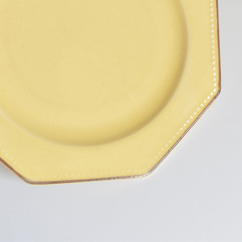 Vintage Dessert Plate - Le Pô Laver Octagonal Yellow K