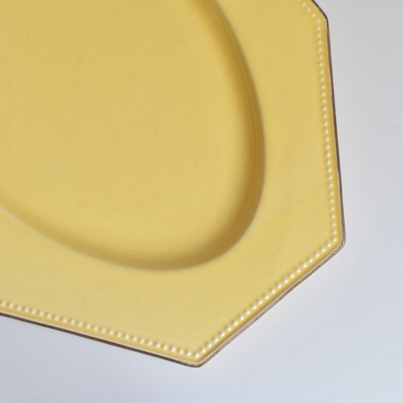 ヴィンテージオーヴァル大皿 ル・ポエ-ラヴァル オクトゴナル イェロー