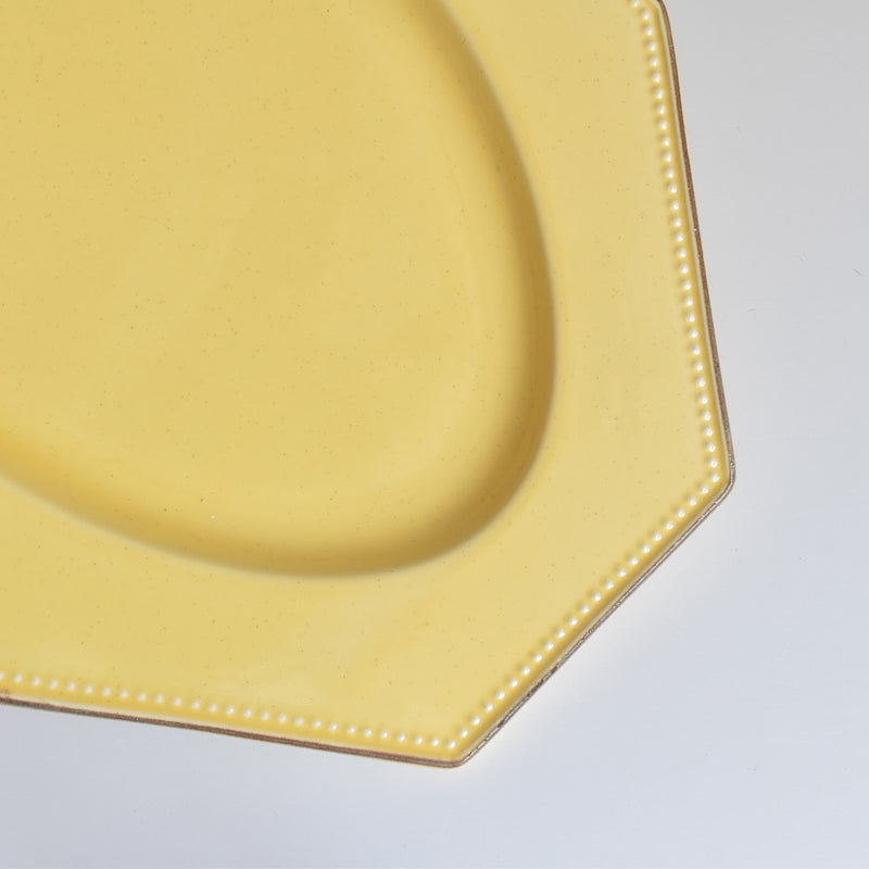 ヴィンテージオーヴァル大皿 ル・ポエ-ラヴァル オクトゴナル イェロー