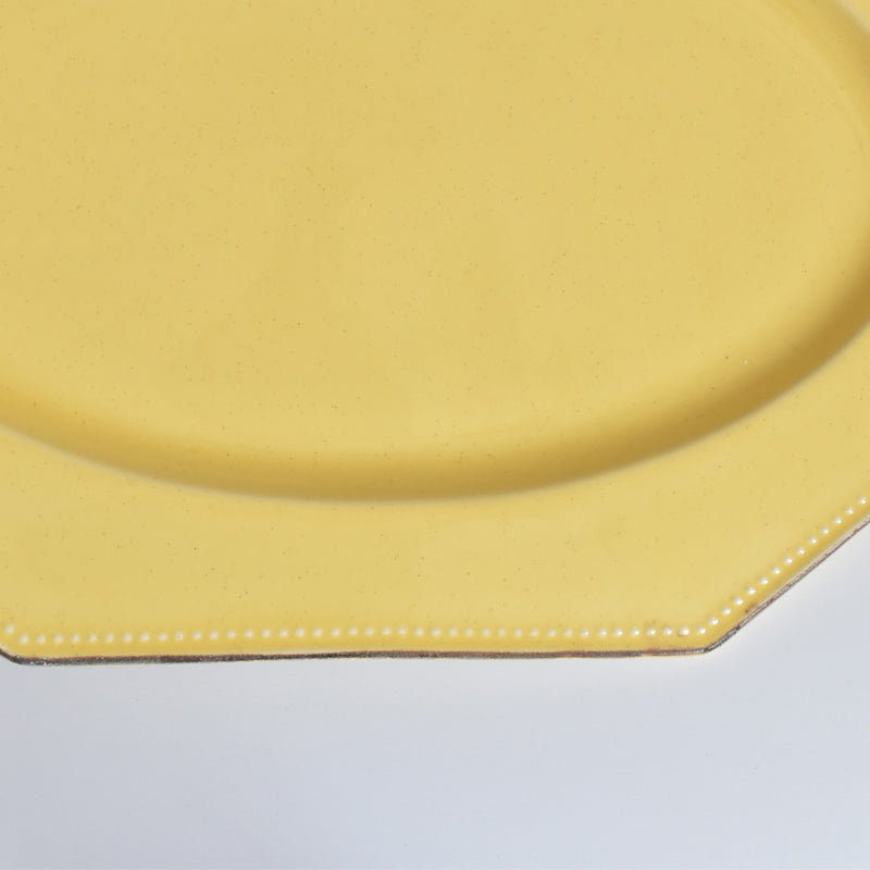 ヴィンテージオーヴァル大皿 ル・ポエ-ラヴァル オクトゴナル イェロー