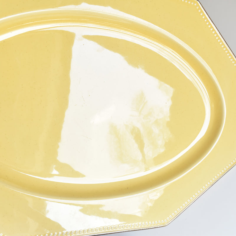 ヴィンテージオーヴァル大皿 ル・ポエ-ラヴァル オクトゴナル イェロー