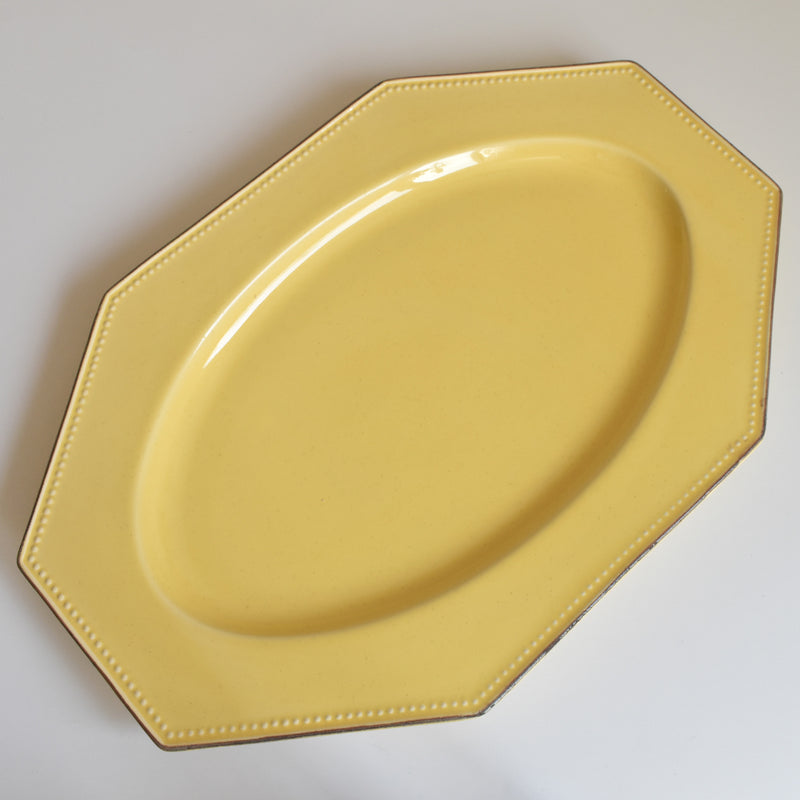 ヴィンテージオーヴァル大皿 ル・ポエ-ラヴァル オクトゴナル イェロー