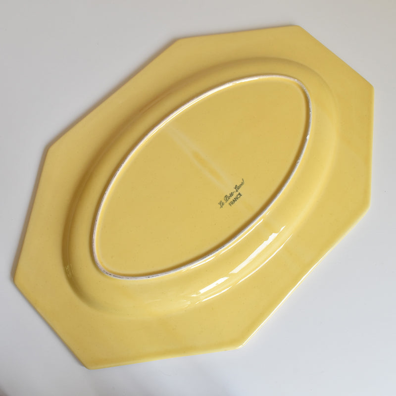 ヴィンテージオーヴァル大皿 ル・ポエ-ラヴァル オクトゴナル イェロー